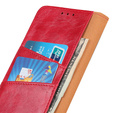 Klapkové puzdro pre Samsung Galaxy S25 Edge, Crazy Horse Wallet, červené