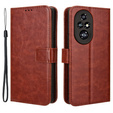 Klapkové puzdro pre Honor 200 Pro 5G, Crazy Horse Wallet, hnedé