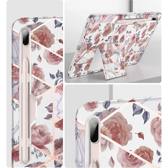 Obal na mobil pre Samsung Galaxy Tab S7 FE, Suritch Full Body Marble, ružové