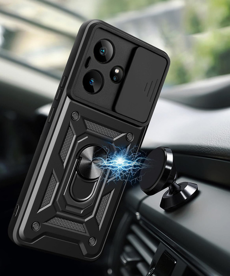 Obal na mobil pre Realme GT 7 / 7T, CamShield Slide, čierne