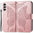 Klapkové puzdro pre Samsung Galaxy A05s, Butterfly, fialové