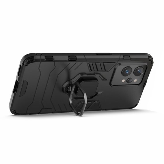 Obal na mobil pre Realme GT2 Pro, Kickstand Ring, čierne