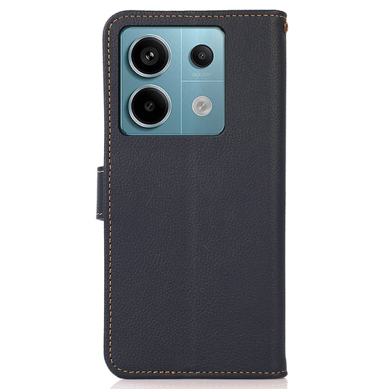 KHAZNEH RFID puzdro pre Xiaomi Redmi Note 13 Pro 5G, Litchi Texture, modré