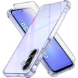 Puzdro pre Samsung Galaxy A36, Erbord Dropproof, priehľadné + sklo