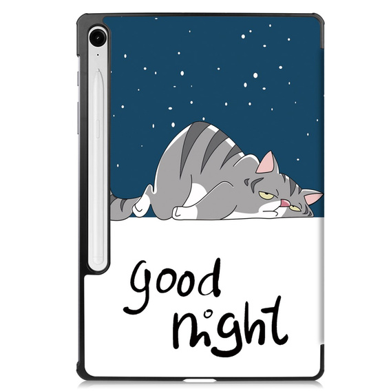Puzdro pre Samsung Galaxy Tab S10 Lite / S10 FE / S9 FE, s chlopňou, sleeping cat