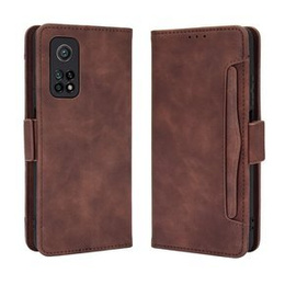 Klapkové puzdro pre Xiaomi Mi 10T 5G/10T Pro 5G, Card Slot, hnedé