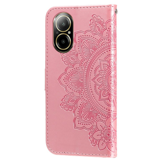 Klapkové puzdro pre Realme C67, Mandala, ružové rose gold