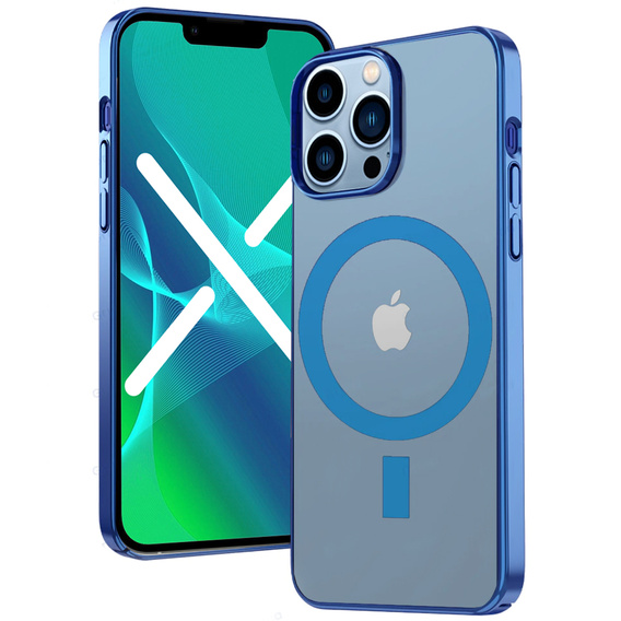 Obal na mobil pre iPhone 13 Pro Max, ERBORD Hybrid MagSafe Case, modré