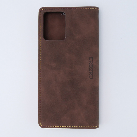 Puzdro pre Motorola Moto G13/ G23 4G, ERBORD Vintage, peňaženka s chlopňou, káva