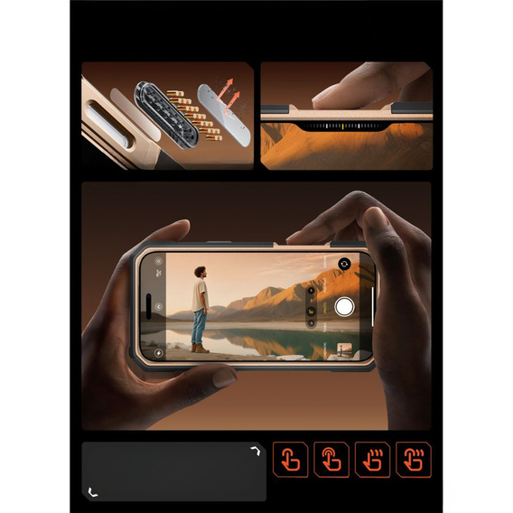 Puzdro Supcase pre iPhone 17 Pro Max, Unicorn Beetle Grip Pro Mag, Desert Gold