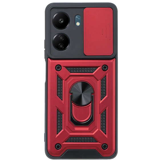 Obal na mobil pre Xiaomi Redmi 13C / Poco C65, CamShield Slide, červené