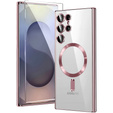 Puzdro pre Samsung Galaxy S25 Ultra, Electro MagSafe, ružové rose gold + sklo na displej