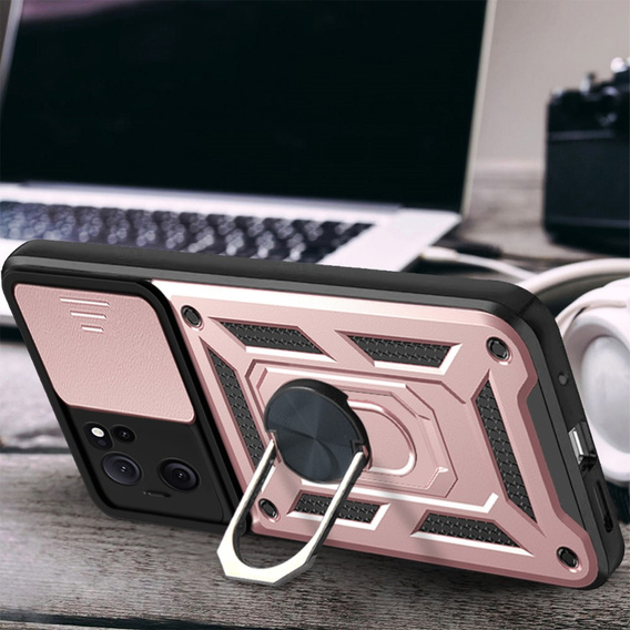 Obal na mobil pre Xiaomi 13T / 13T Pro, CamShield Slide, ružové rose gold
