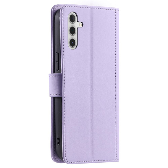 Puzdro s chlopňou pre Samsung Galaxy A36 5G, Rhombus Crossbody Leather, fialové