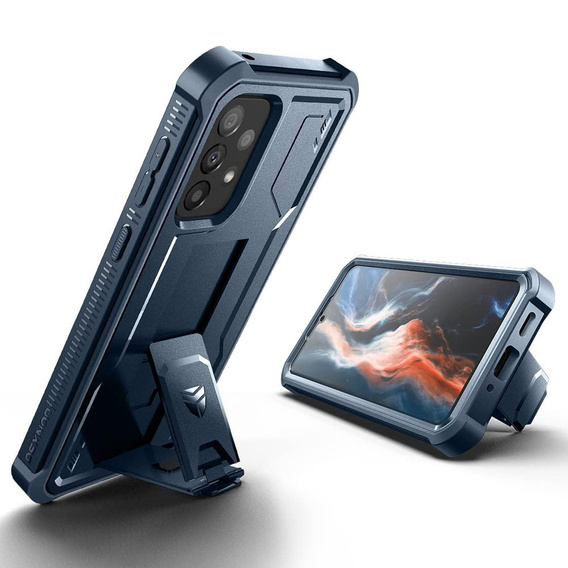 Obrnené puzdro pre Samsung Galaxy A33 Dexnor Full Body, Dexnor Full Body, tmavomodré