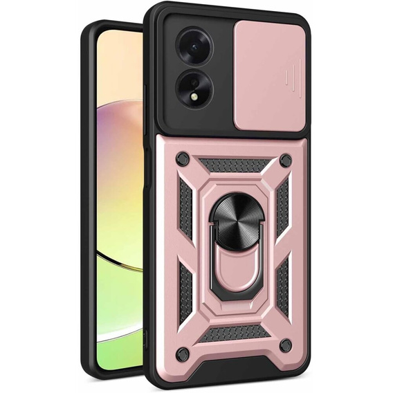 Obal na mobil pre Oppo A38 4G / Oppo A18 4G, CamShield Slide, ružové rose gold