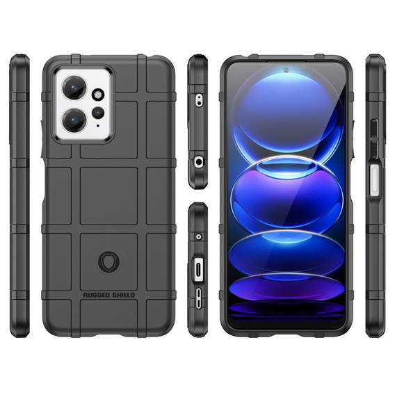 Obal na mobil pre Xiaomi Redmi Note 12 4G, Rugged Shield, čierne