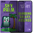 Tmavé sklo na ochranu súkromia Shy Palm pre Samsung Galaxy A35 5G/A55 5G