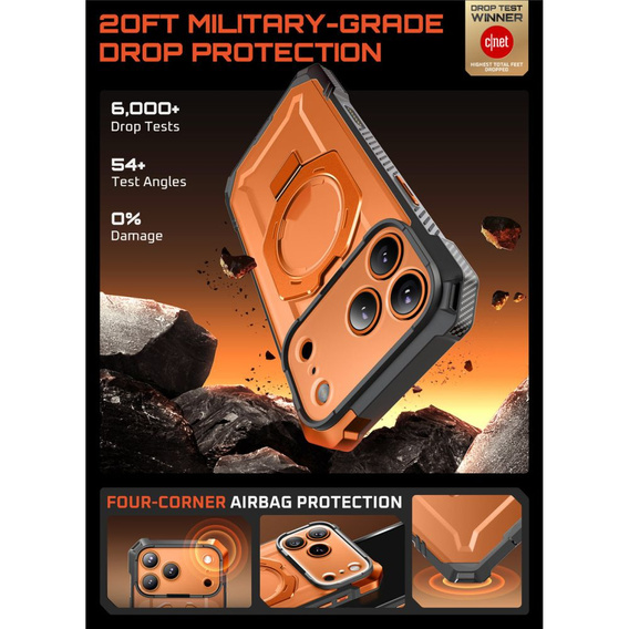 Puzdro Supcase Unicorn Beetle Grip Mag s krúžkom MagSafe pre iPhone 17 Pro