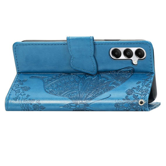 Klapkové puzdro pre Samsung Galaxy A05s, Butterfly, modré
