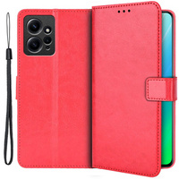 Klapkové puzdro pre Xiaomi Redmi Note 12 4G, Crazy Horse Wallet, červené