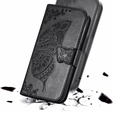 Klapkové puzdro pre Infinix Hot 40i, Butterfly, čierne