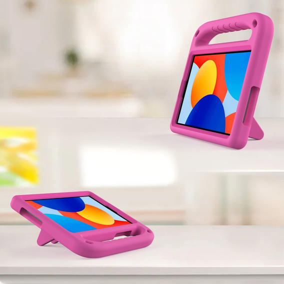 Detské puzdro pre Xiaomi Redmi Pad SE 8.7, s rukoväťou, ružové