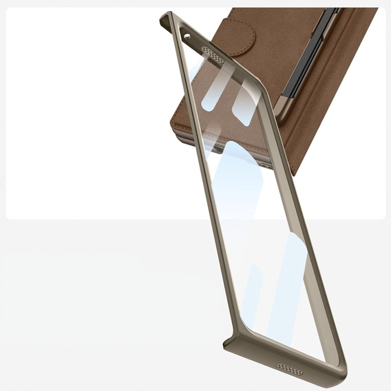 Peňaženkové puzdro s chlopňou hnedé pre Samsung Galaxy Z Fold 7 5G