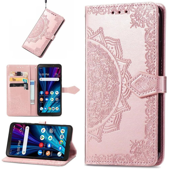 Klapkové puzdro pre OnePlus Nord 4, Mandala, ružové rose gold