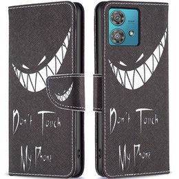 Klapkové puzdro pre Motorola Edge 40 Neo, Wallet, Don't Touch My Phone, čierne
