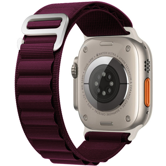 Nylonový remienok pre Apple Watch 1/2/3/4/5/6/7/8/SE/ULTRA 42/44/45/49 mm, bordový