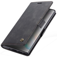 CASEME puzdro pre Samsung Galaxy Note 10 Plus/5G, Leather Wallet Case, čierne