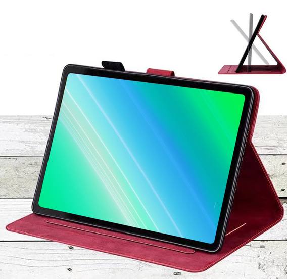 Puzdro pre iPad 10.2" 2021/2020/2019 (9/8/7 gen.), s chlopňou, animal, červené