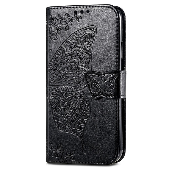 Klapkové puzdro pre Xiaomi Redmi Note 13 Pro 5G, Butterfly, čierne
