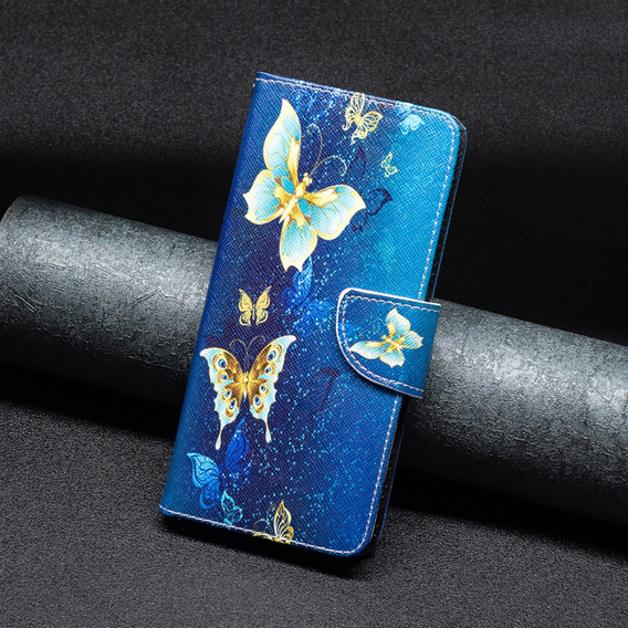 Klapkové puzdro pre Xiaomi Redmi Note 13 5G, Wallet, Butterflies modré