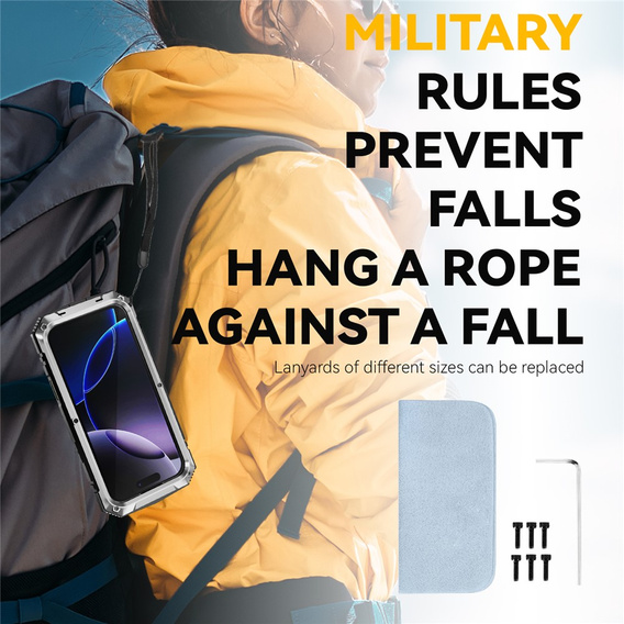 Puzdro R-JUST s podstavcom a integrovaným sklom pre iPhone 17 Pro Max