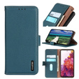 KHAZNEH RFID puzdro pre Xiaomi Poco F6, Litchi Texture, zelený