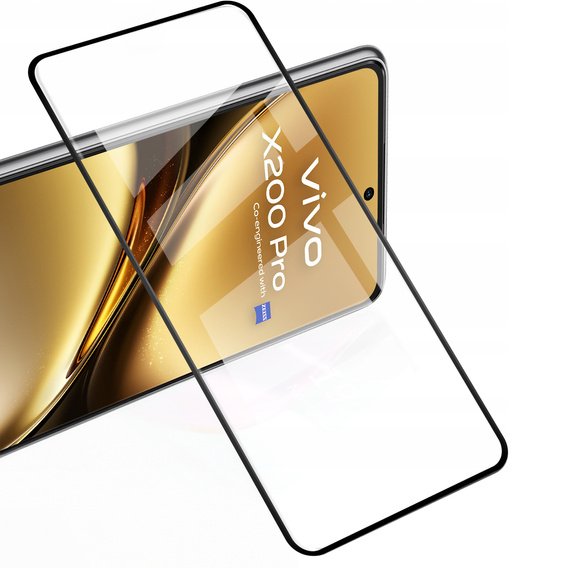 3D tvrdené sklo pre Vivo X200 Pro 5G, čierny rám