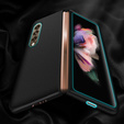 Kožené puzdro pre Samsung Galaxy Z Fold3 5G, leather hybrid, modré