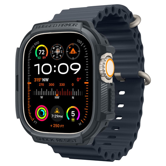 Puzdro Spigen Rugged Armor Dark Gray pre Apple Watch Ultra 1 / 2 (49 mm)