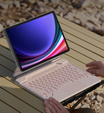 Puzdro s klávesnicou pre Samsung Galaxy Tab S7+ / S7 FE / S9+ / S8+ / S9 FE+ / S10+, Dexnor Magnetic Keyboard Touchpad, ružové