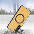 Obal na mobil pre Samsung Galaxy S23+ Plus, Leather Hybrid MagSafe, žlté