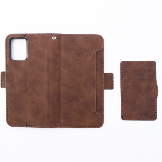 Klapkové puzdro pre Motorola Moto G54 5G, Card Slot, hnedé