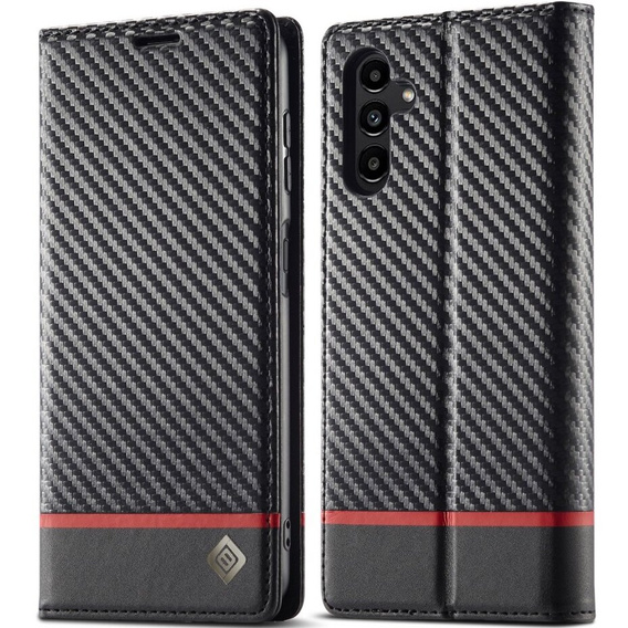 Klapkové puzdro pre Samsung Galaxy A55, Carbon LC.IMEEKE, čierne
