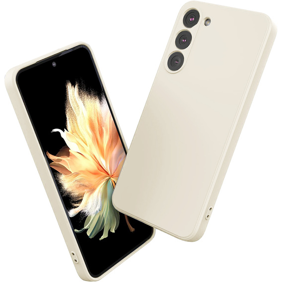 Obal na mobil pre Samsung Galaxy S23 5G, Silicone Lite, béžové