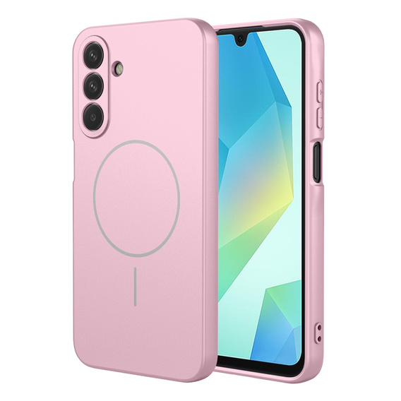 Silikónové puzdro pre Samsung Galaxy A17 5G, pre MagSafe, ružové