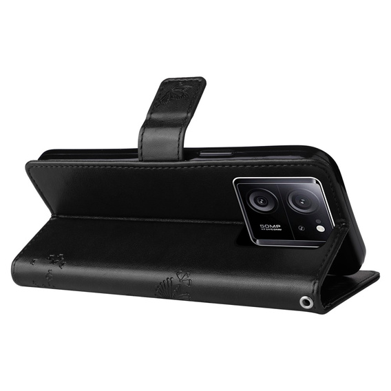 Klapkové puzdro pre Xiaomi 13T / 13T Pro, stromček, čierne