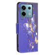 Klapkové puzdro pre Xiaomi Redmi Note 13 Pro 5G, Wallet, Butterflies fialové