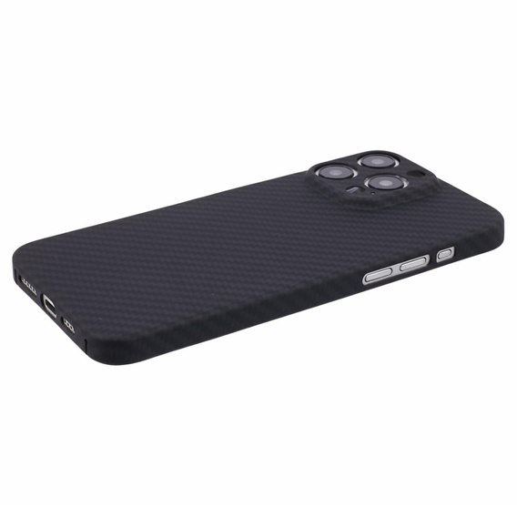 Puzdro pre iPhone 15 Pro Max, Aramid Fiber Cover, čierne