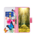 Klapkové puzdro pre Samsung Galaxy A35 5G, Wallet, Butterflies biele